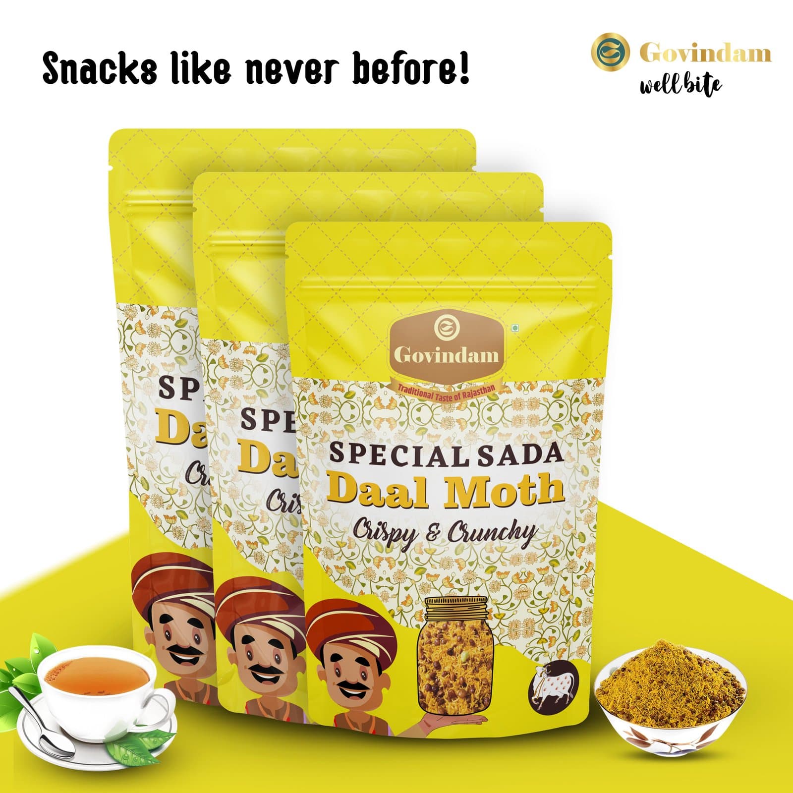 Daal Moth Namkeen - Premium Authentic Wholesale Fried Lentil Mix | Govindam Sweets