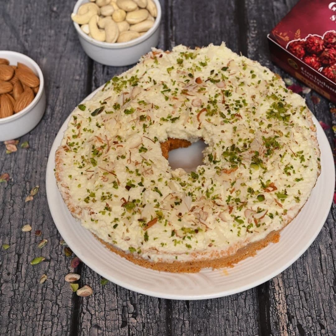 Dryfruit Malai Ghewar
