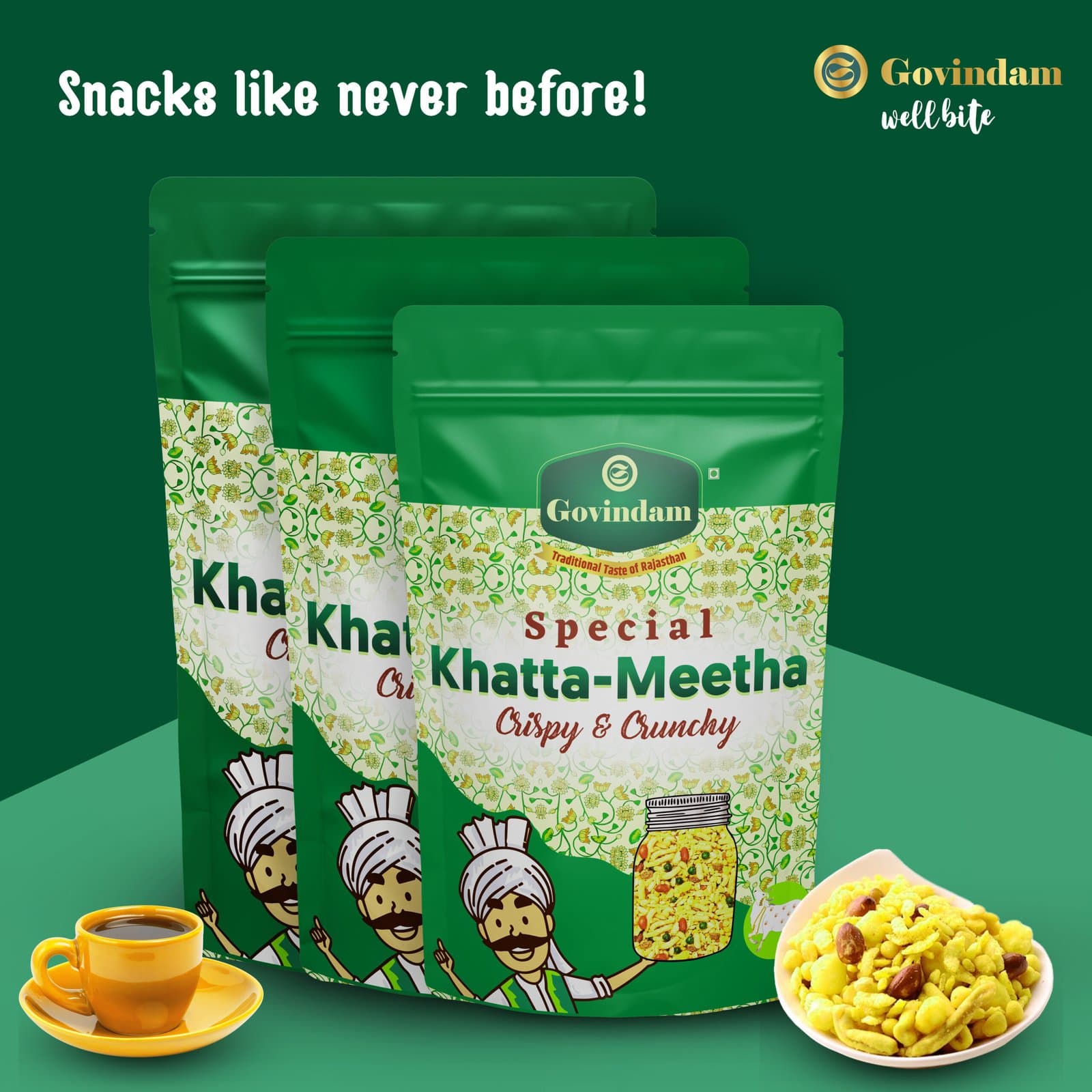 Khatta Meetha - Premium Authentic Wholesale Sweet & Sour Namkeen Mix | Govindam Sweets