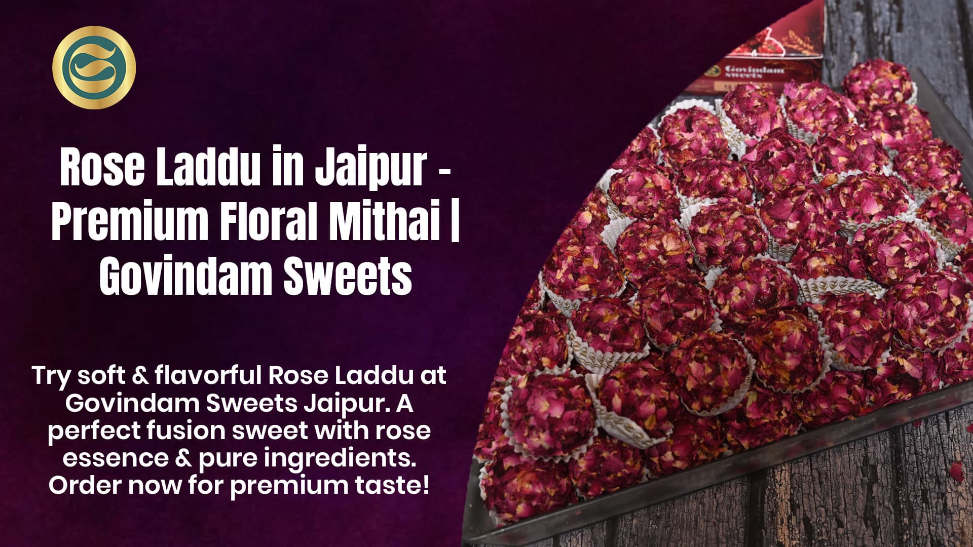 Rose Laddu in Jaipur – Premium Floral Mithai | Govindam Sweets